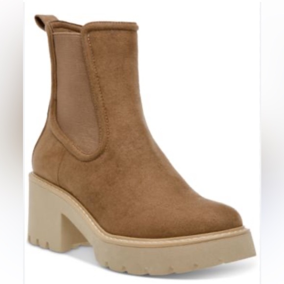 Dolce Vita Tobias Women's Brown Lug heeled Boots, size 7 - Picture 1 of 6